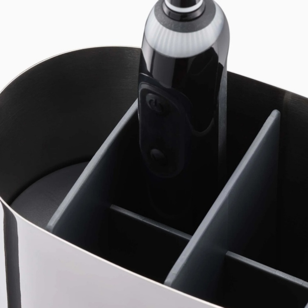 Stand for electric toothbrushes, EASY STORE LUXE, 18 x 9 x H 11,5 cm, Joseph Joseph, Stainless-steel in the group Storage / Bathroom storage at SmartaSaker.se (42861)