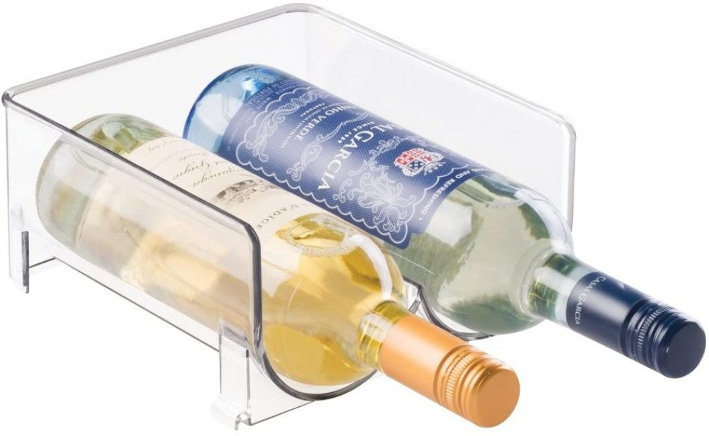 Bottle storage, 2 bottles, Stackable, WINE RACK, 20,3 x 20,3 x H 10,2 cm, Transparentr in the group Storage / Kitchen storage / Fridge storage at SmartaSaker.se (42864)