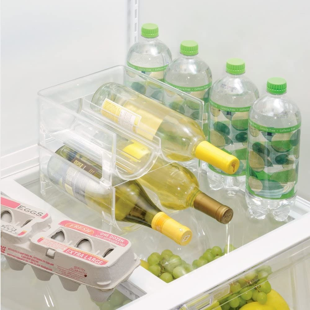 Bottle storage, 2 bottles, Stackable, WINE RACK, 20,3 x 20,3 x H 10,2 cm, Transparentr in the group Storage / Kitchen storage / Fridge storage at SmartaSaker.se (42864)