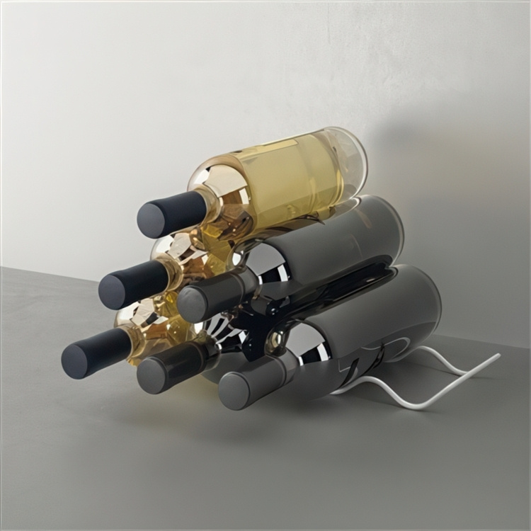 Bottle storage, Metal, OLA 10 BOOTTLE HOLDER, 32 x 11 x H 3 cm, White in the group Storage / Kitchen storage / Kitchen cabinet organizers at SmartaSaker.se (42868)