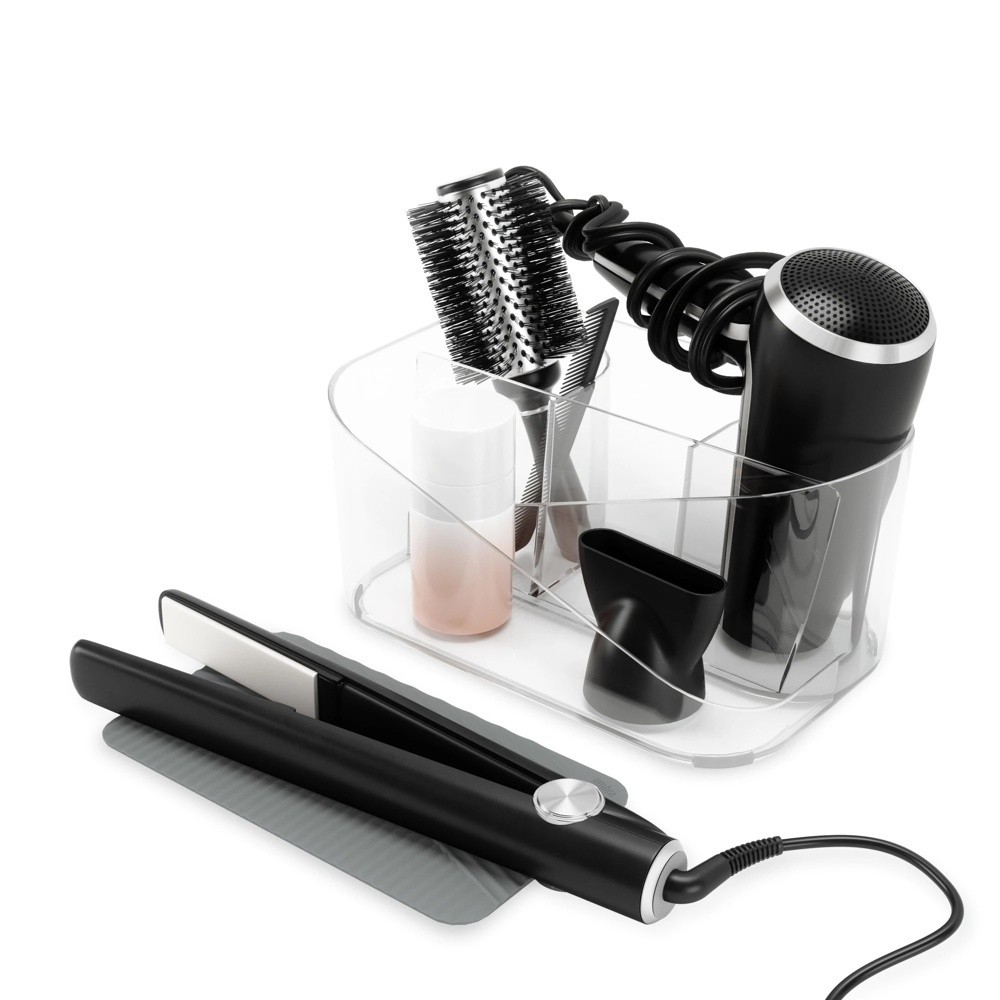 Hair Tool Organiser, UMBRA GLAM , 26,5 x 17 x H12,5 cm, Clear / Grey in the group Storage / Bathroom storage at SmartaSaker.se (42871)