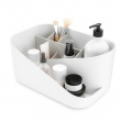 Cosmetic Organiser, UMBRA GLAM MAKE UP, 26,5 x 17 x H 12,5 cm, White / Grey Cosmetic Organiser, UMBRA GLAM MAKE UP, 26,5 x 17 x H 12,5 cm, White / Grey