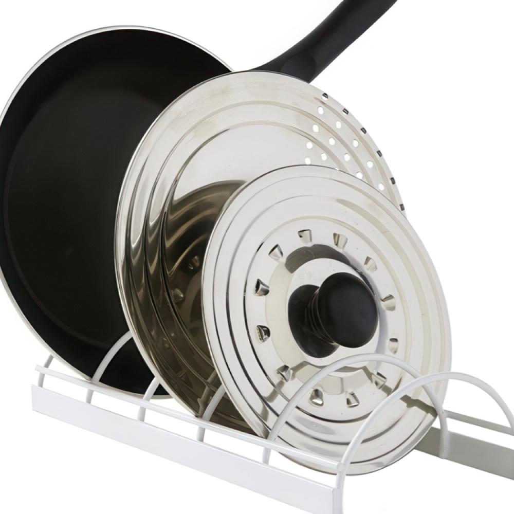 Pan & Lid Organizer, 5 Slots, KITCHEN RACK, 30 x 14 x H 6,7 cm, White in the group Storage at SmartaSaker.se (42877)