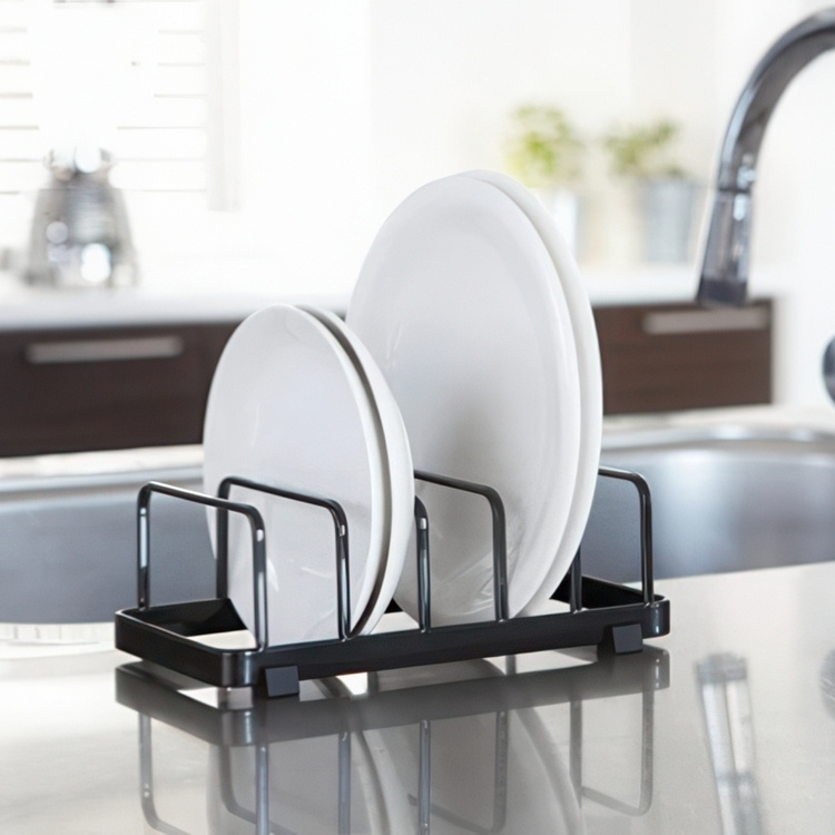 Plate Organiser, TOWER DISH STAND, 22 x 11 x H 7 cm, Yamazaki in the group Storage / Kitchen storage / Dish racks and sink accessories at SmartaSaker.se (42878)