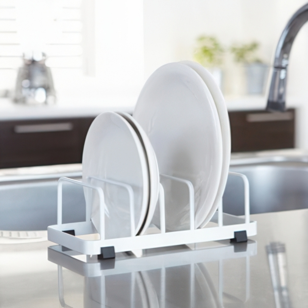 Plate Organiser, TOWER DISH STAND, 22 x 11 x H 7 cm, Yamazaki in the group Storage / Kitchen storage / Dish racks and sink accessories at SmartaSaker.se (42878)