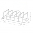 Plate Organiser, TOWER DISH STAND, 22 x 11 x H 7 cm, Yamazaki