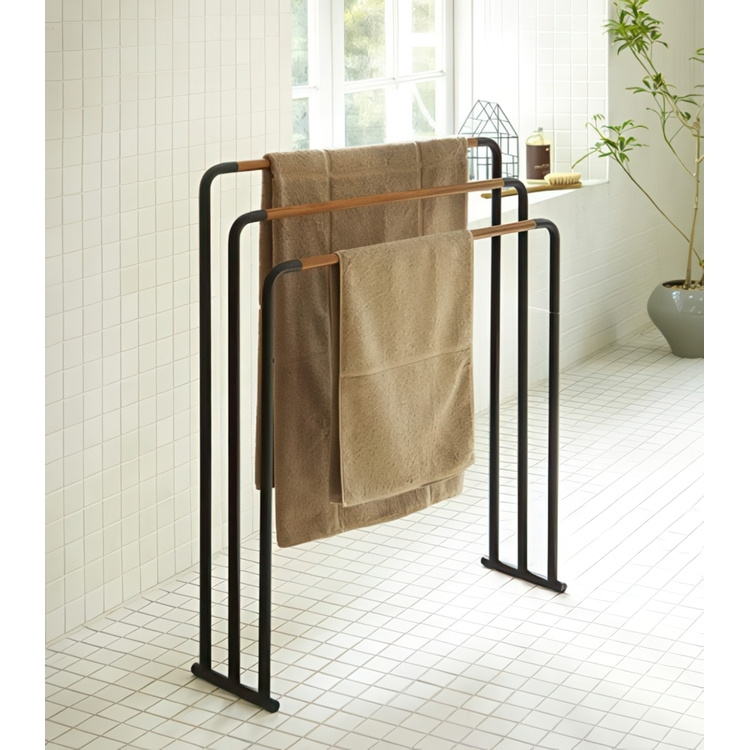 Rack with 3 bars, YAMAZAKI TOWEL HANGER, 19 x 70 x H 83 cm in the group Storage / Bathroom storage at SmartaSaker.se (42885)