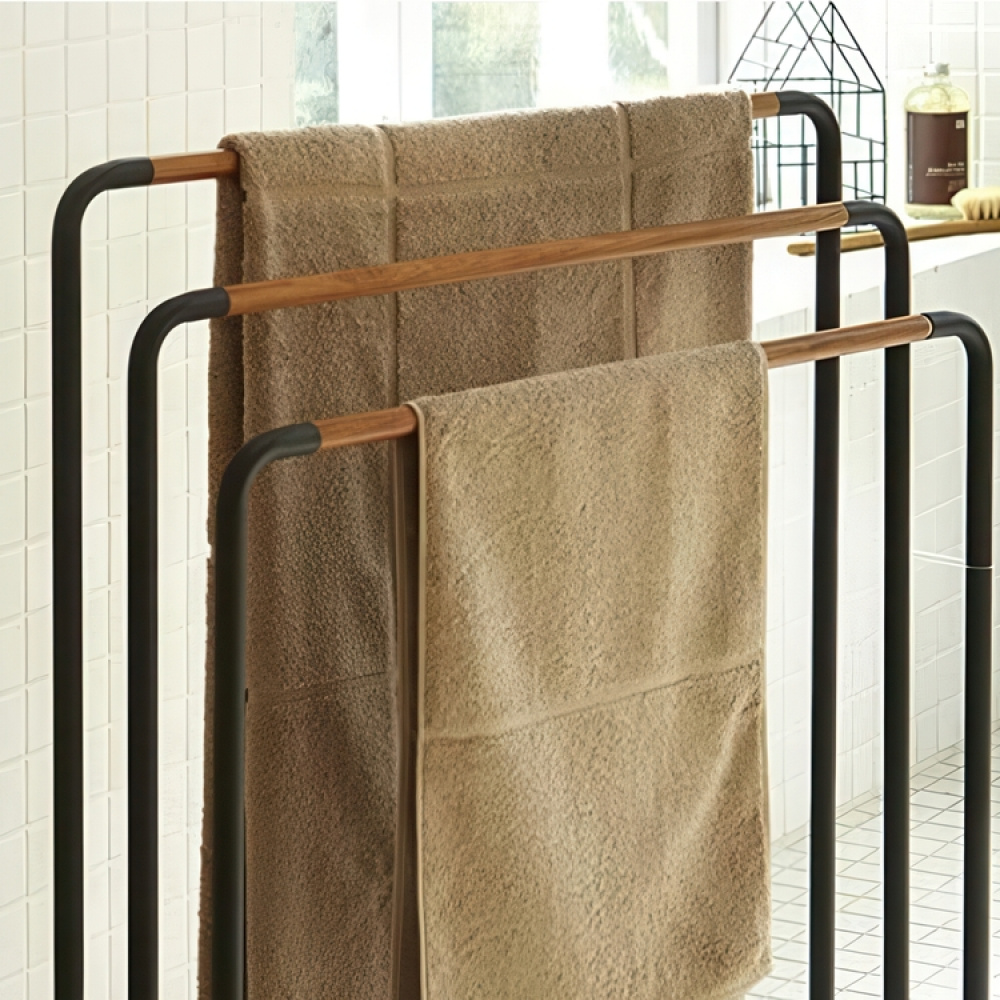 Rack with 3 bars, YAMAZAKI TOWEL HANGER, 19 x 70 x H 83 cm in the group Storage / Bathroom storage at SmartaSaker.se (42885)