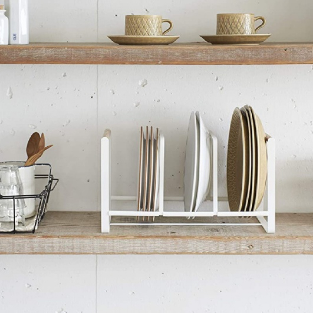 Rack for Dishes, Wide, TOSCA DISH ORGANIZER, 34,5 x 16,5 x 20 cm, Yamazaki, White in the group Storage / Kitchen storage / Kitchen cabinet organizers at SmartaSaker.se (42888)