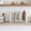 Rack for Dishes, Wide, TOSCA DISH ORGANIZER, 34,5 x 16,5 x 20 cm, Yamazaki, White Rack for Dishes, Wide, TOSCA DISH ORGANIZER, 34,5 x 16,5 x 20 cm, Yamazaki, White