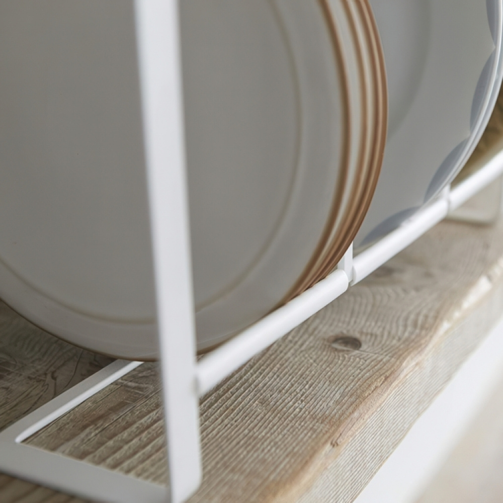 Rack for Dishes, Wide, TOSCA DISH ORGANIZER, 34,5 x 16,5 x 20 cm, Yamazaki, White in the group Storage at SmartaSaker.se (42888)
