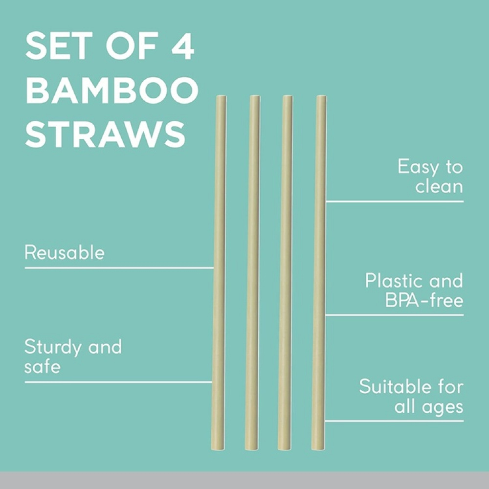 Drinking Straws, reusable, with brush, TYPHOON BAMBOO, 20 cm, Beige in the group Storage / Kitchen storage at SmartaSaker.se (42903)
