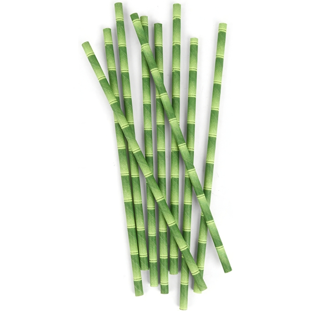 Drinking Straws, Big Pack 144psc, BAMBOO PAPER STRAWS, 20 cm, Green in the group Storage / Kitchen storage at SmartaSaker.se (42906)