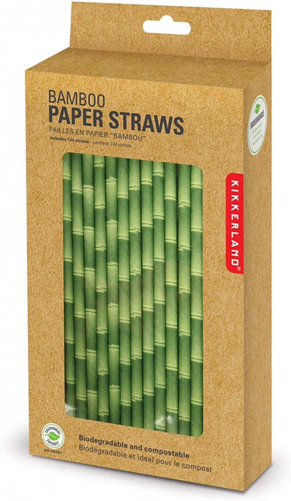 Drinking Straws, Big Pack 144psc, BAMBOO PAPER STRAWS, 20 cm, Green in the group Storage / Kitchen storage at SmartaSaker.se (42906)