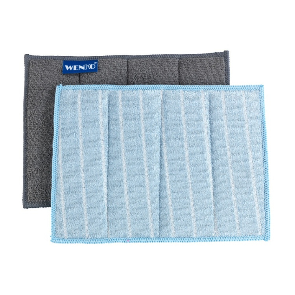 Sponges, cleaning using only water, Set of 2, REINIGUNGSSCHWAMM, 23 x 17 cm, Grey / Blue in the group Storage / Cleaning and waste sorting / Cloths and brushes at SmartaSaker.se (42908)