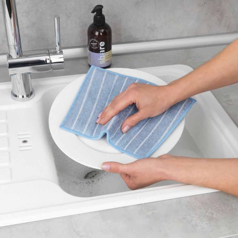 Sponges, cleaning using only water, Set of 2, REINIGUNGSSCHWAMM, 23 x 17 cm, Grey / Blue in the group Storage / Cleaning and waste sorting / Cloths and brushes at SmartaSaker.se (42908)