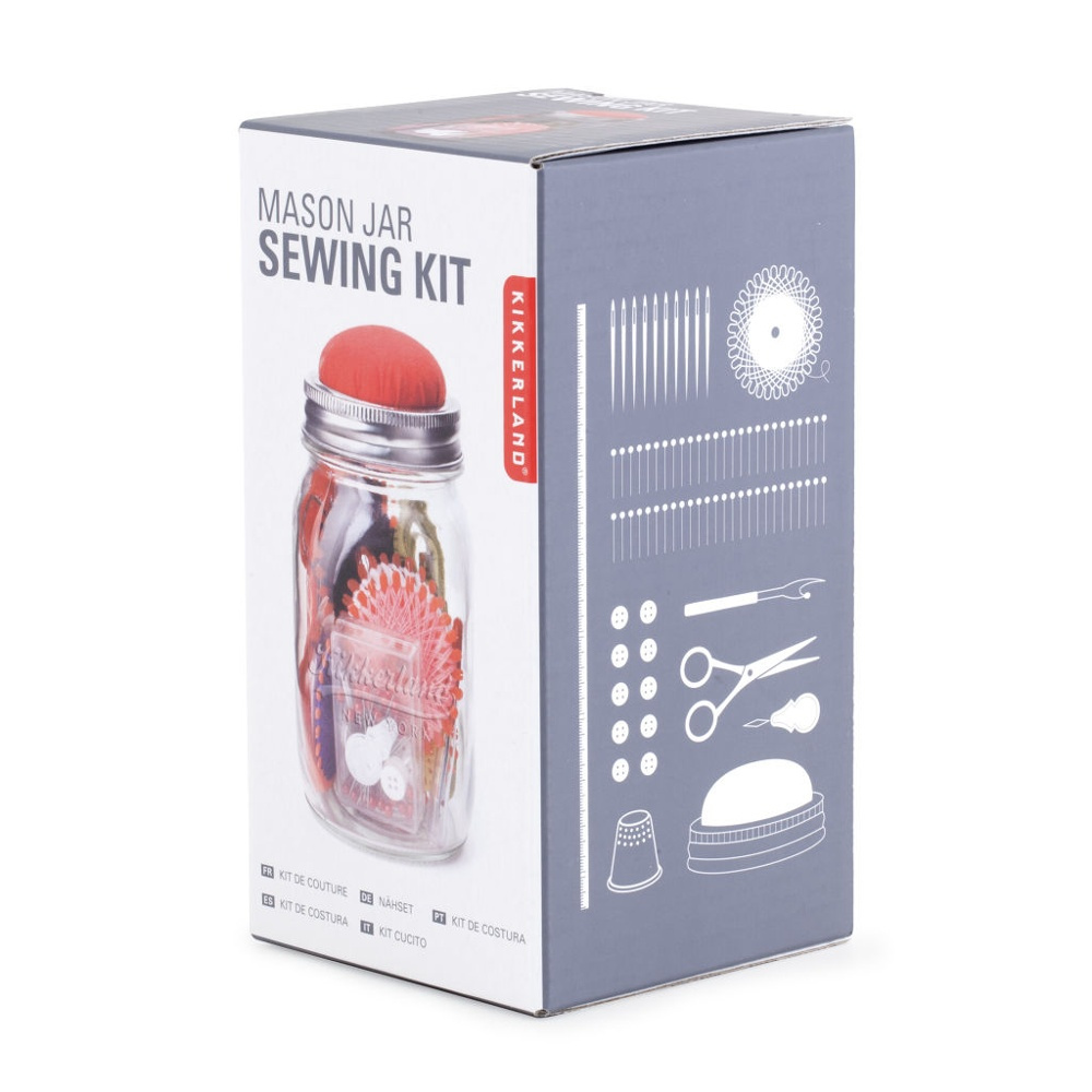 MASON JAR SEWING KIT, Kikkerland in the group Storage / Bedroom storage / Jewelry storage at SmartaSaker.se (42912)