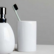 Toothbrush holder / mug, POLARIS, Ceramic, Ø 7 x H 11 cm, White  Toothbrush holder / mug, POLARIS, Ceramic, Ø 7 x H 11 cm, White