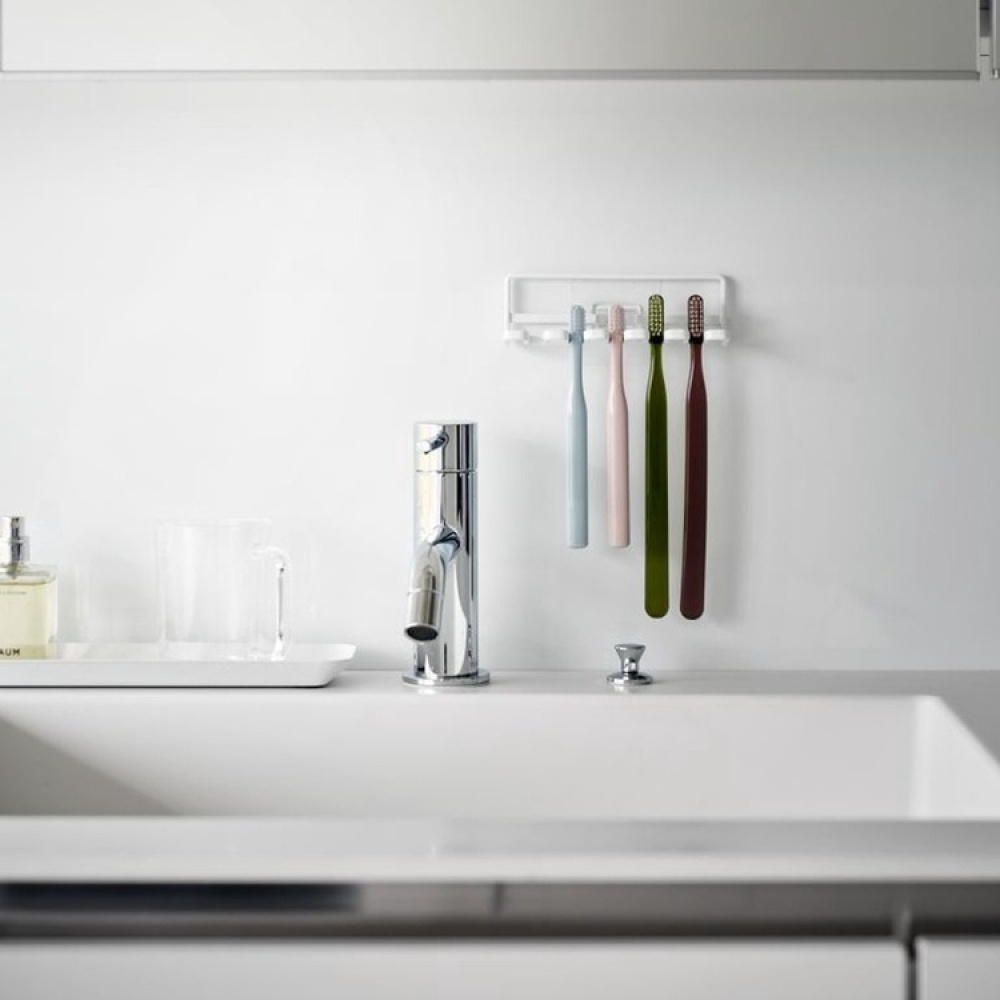 Toothbrush holder, Adhesive, TOWER FILM HOOK, Yamazaki, White in the group Storage / Bathroom storage at SmartaSaker.se (42922)