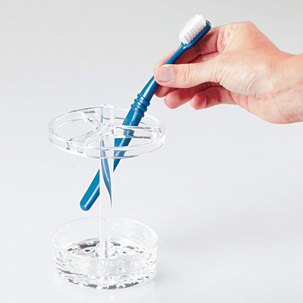 Toothbrush holder, EVA LARGE TB STAND, Ø 9,5 x H 15 cm, Clear in the group Storage / Bathroom storage at SmartaSaker.se (42923)