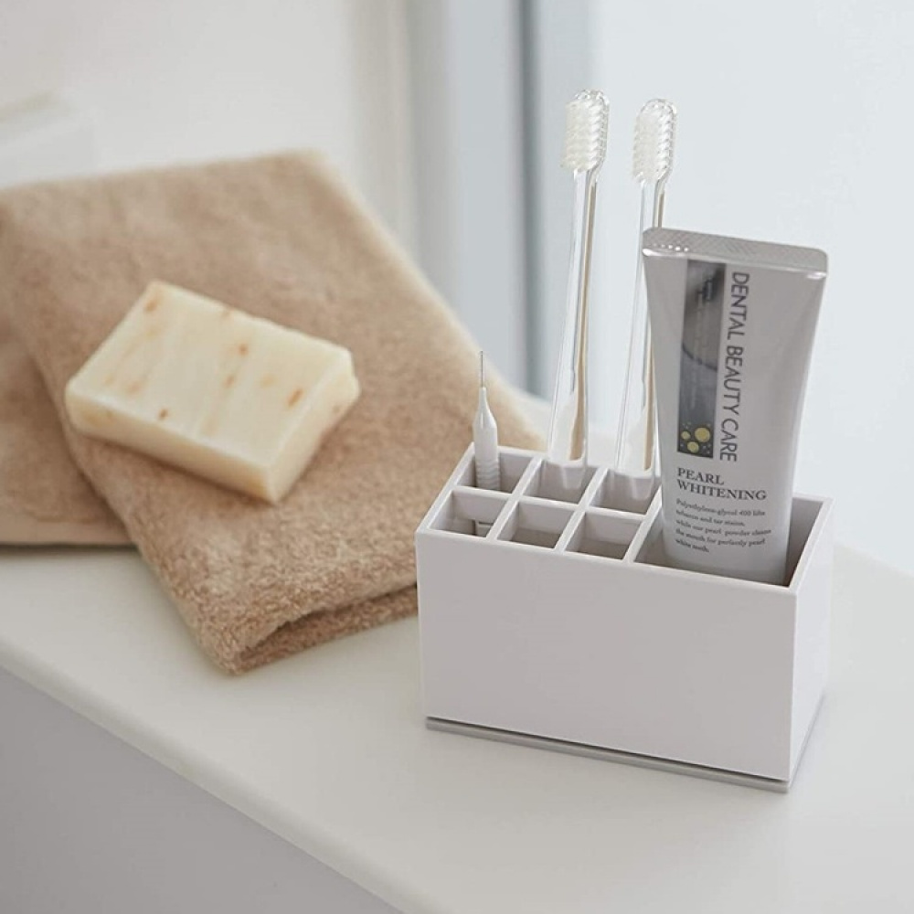 Toothbrush holder, YAMAZAKI MIST, 11 x 5 x H 7 cm, White in the group Storage / Bathroom storage at SmartaSaker.se (42924)