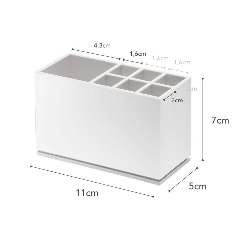 Toothbrush holder, YAMAZAKI MIST, 11 x 5 x H 7 cm, White in the group Storage / Bathroom storage at SmartaSaker.se (42924)