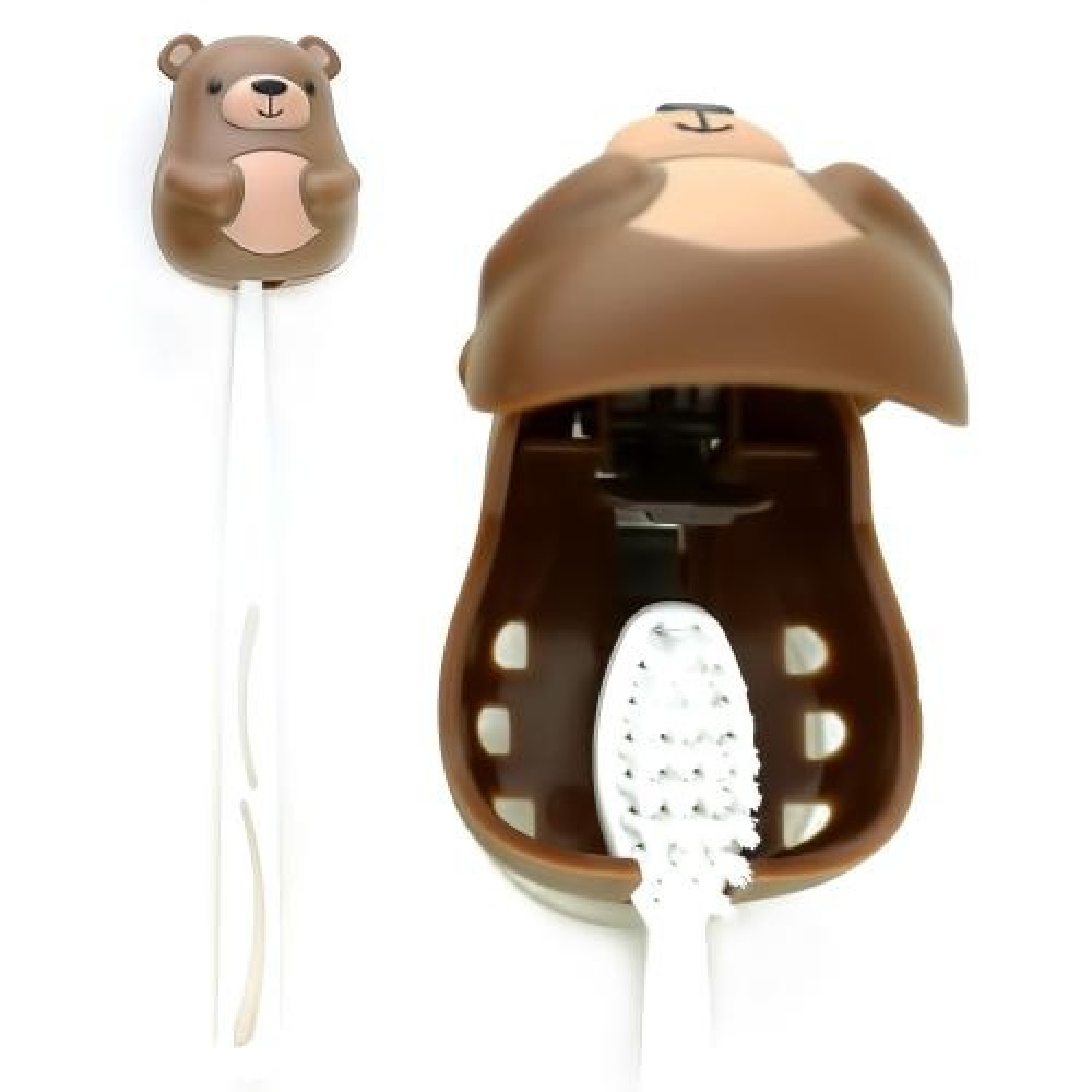 Toothbrush holder with suction, BEAR, Kikkerland in the group Storage / Bathroom storage at SmartaSaker.se (42926)