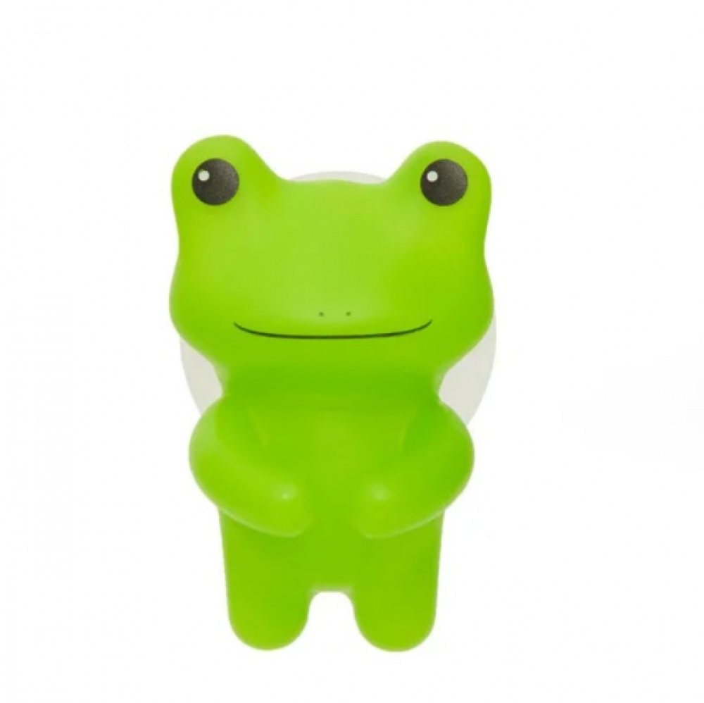 Toothbrush holder with suction, FROG, 4 x 5 x H 6 cm, Green in the group Storage / Bathroom storage at SmartaSaker.se (42929)