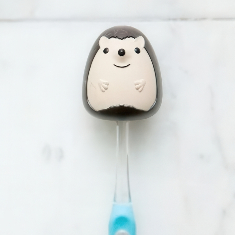 Toothbrush holder with suction, HEDGEHOG, Kikkerland, Brun / Beige in the group Storage / Bathroom storage at SmartaSaker.se (42930)
