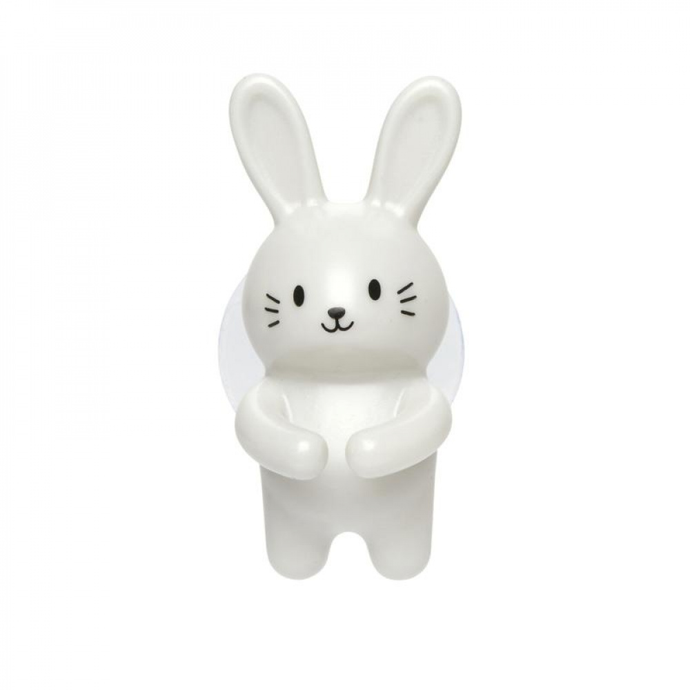Toothbrush holder with suction, RABBIT, 4 x 5 x H 6 cm, Grey in the group Storage / Bathroom storage at SmartaSaker.se (42931)