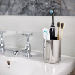 Caddy for electric toothbrushes, EASY STORE LUXE, Ø 9 x H 11,7 cm, Joseph Joseph, Stainless Steel   Caddy for electric toothbrushes, EASY STORE LUXE, Ø 9 x H 11,7 cm, Joseph Joseph, Stainless Steel