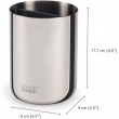 Caddy for electric toothbrushes, EASY STORE LUXE, Ø 9 x H 11,7 cm, Joseph Joseph, Stainless Steel   Caddy for electric toothbrushes, EASY STORE LUXE, Ø 9 x H 11,7 cm, Joseph Joseph, Stainless Steel