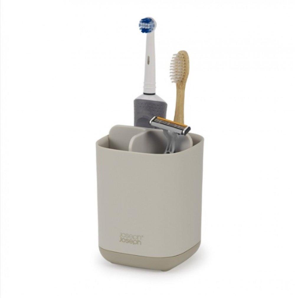  Caddy for electric toothbrushes, EASY STORE ECRU, 9 x 9 x H 12,7 cm Joseph Joseph, Light Grey in the group Storage / Bathroom storage at SmartaSaker.se (42938)