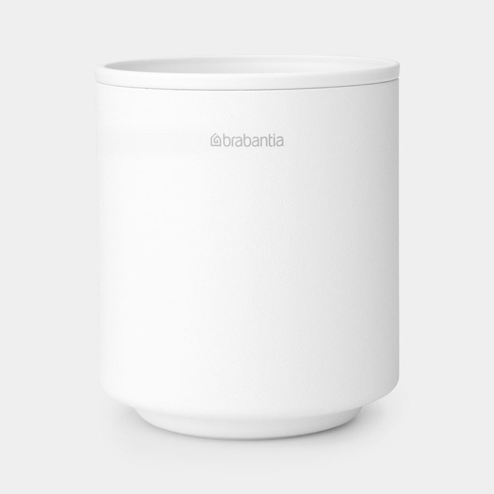 Toothbrush holder in metal, BRABANTIA MINDSET, Ø 8,1 x H 9,4 cm, White in the group Storage / Bathroom storage at SmartaSaker.se (42939)