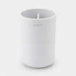 Toothbrush holder with divider, BRABANTIA RENEW, Ø7,6 x H 11 cm, White Toothbrush holder with divider, BRABANTIA RENEW, Ø7,6 x H 11 cm, White