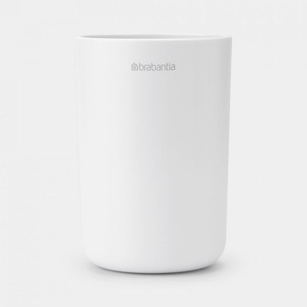 Toothbrush holder with divider, BRABANTIA RENEW, Ø7,6 x H 11 cm, White in the group Storage / Bathroom storage at SmartaSaker.se (42941)