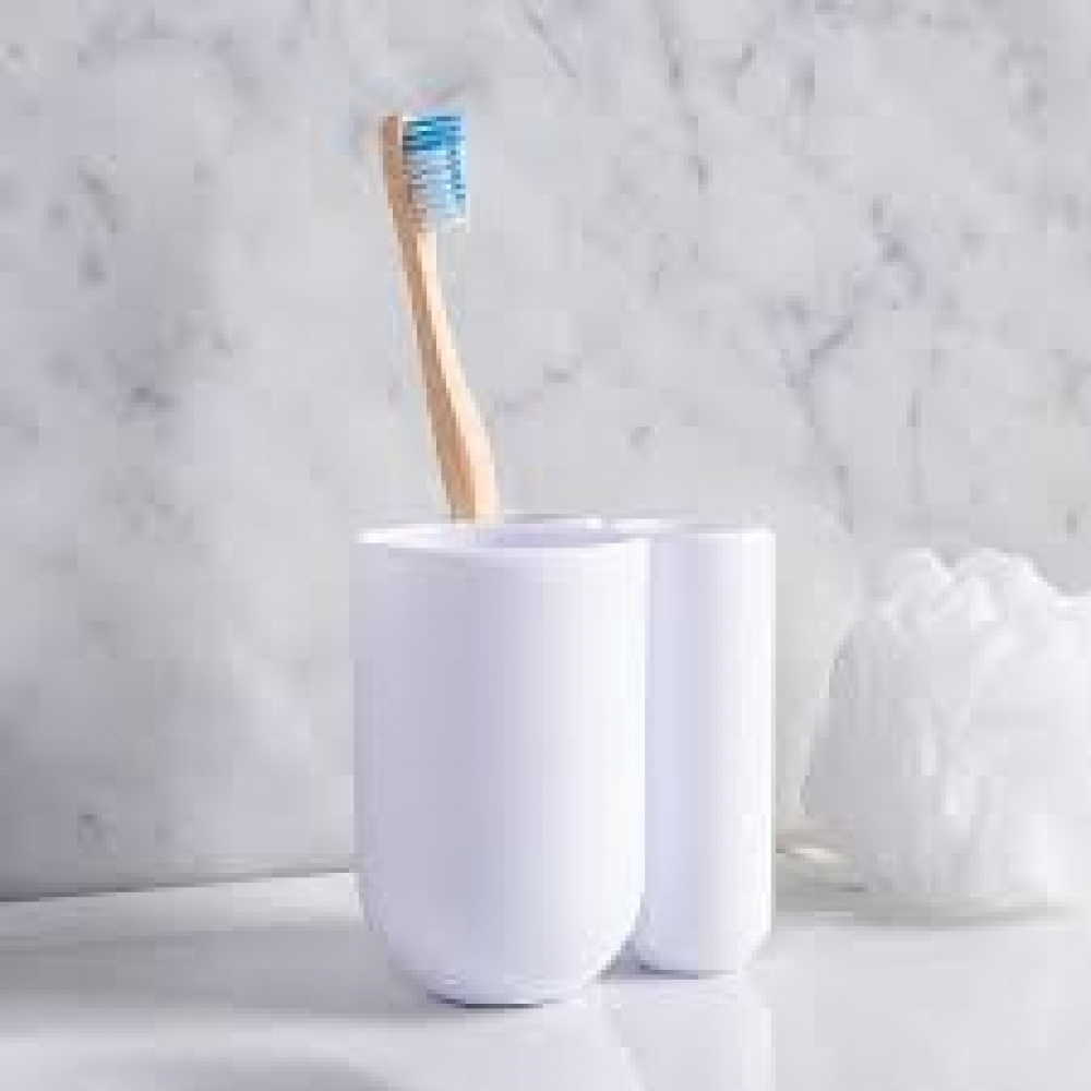 Toothbrush Holder / Pen cup, TOUCH, 10 x 8 x H 10 cm, Umbra, vit in the group Storage / Bathroom storage at SmartaSaker.se (42942)