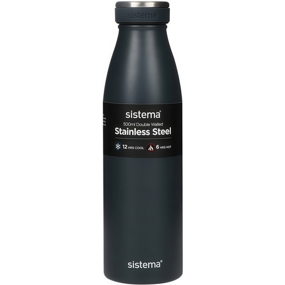 Thermos bottle 0.5L, Sistema in the group Storage / Kitchen storage / Food containers / Metal lunch boxes at SmartaSaker.se (42951)
