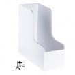 Magazine Holder, PALASET, 25,3 x 10 x H 23 cm, White Magazine Holder, PALASET, 25,3 x 10 x H 23 cm, White