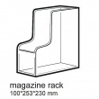 Magazine Holder, PALASET, 25,3 x 10 x H 23 cm, White Magazine Holder, PALASET, 25,3 x 10 x H 23 cm, White