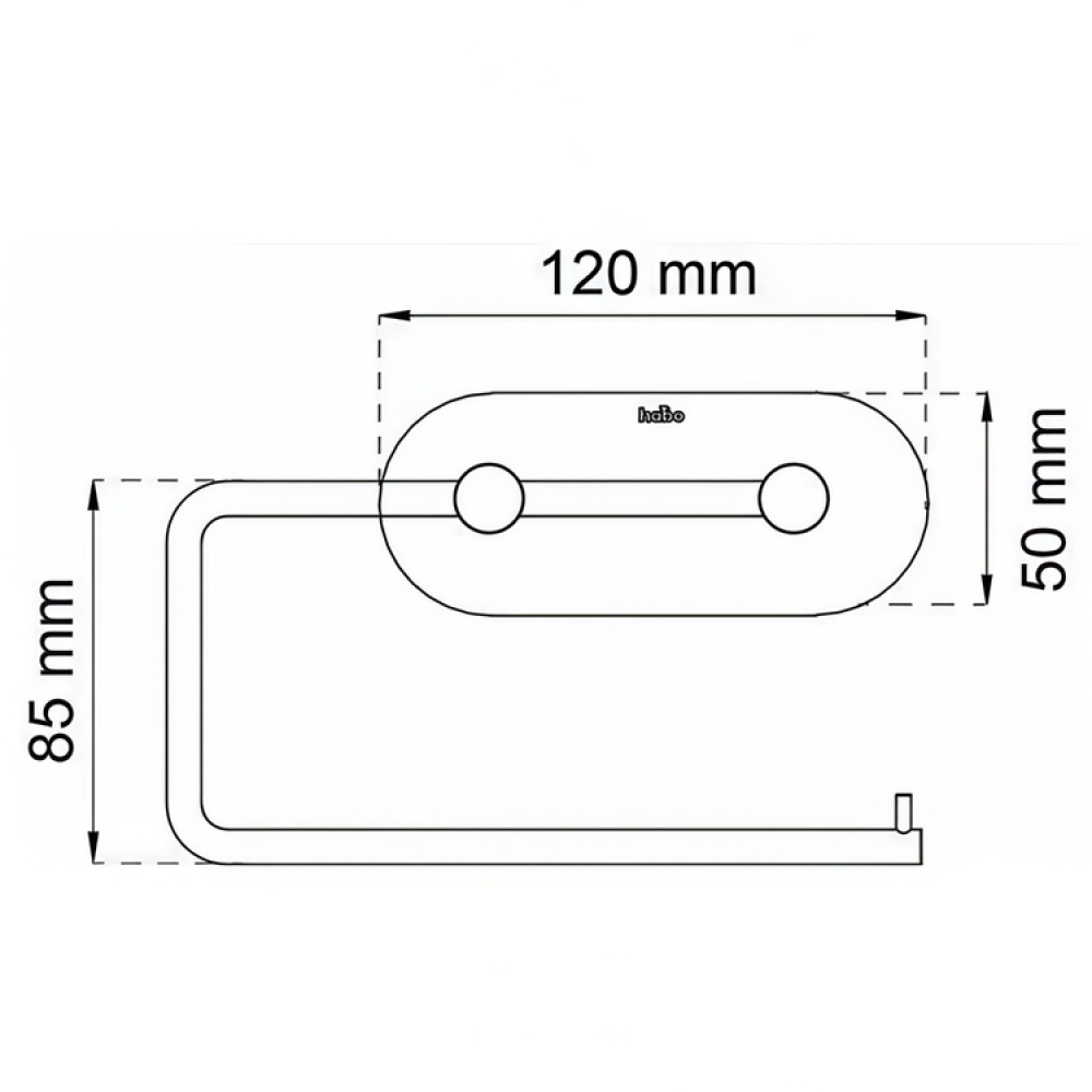 Self-adhesive toilet paper holder, HABO PLAIN, Black in the group Storage / Bathroom storage at SmartaSaker.se (42964)