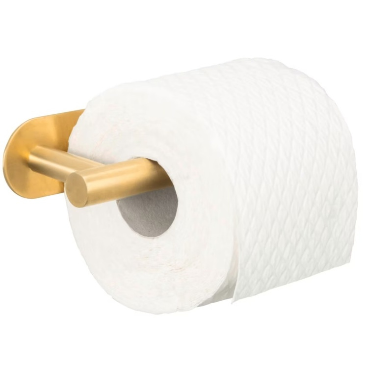 Self-adhesive toilet paper holder, OREA TURBO-LOC, Gold in the group Storage / Bathroom storage at SmartaSaker.se (42965)