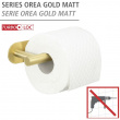 Self-adhesive toilet paper holder, OREA TURBO-LOC, Gold Self-adhesive toilet paper holder, OREA TURBO-LOC, Gold