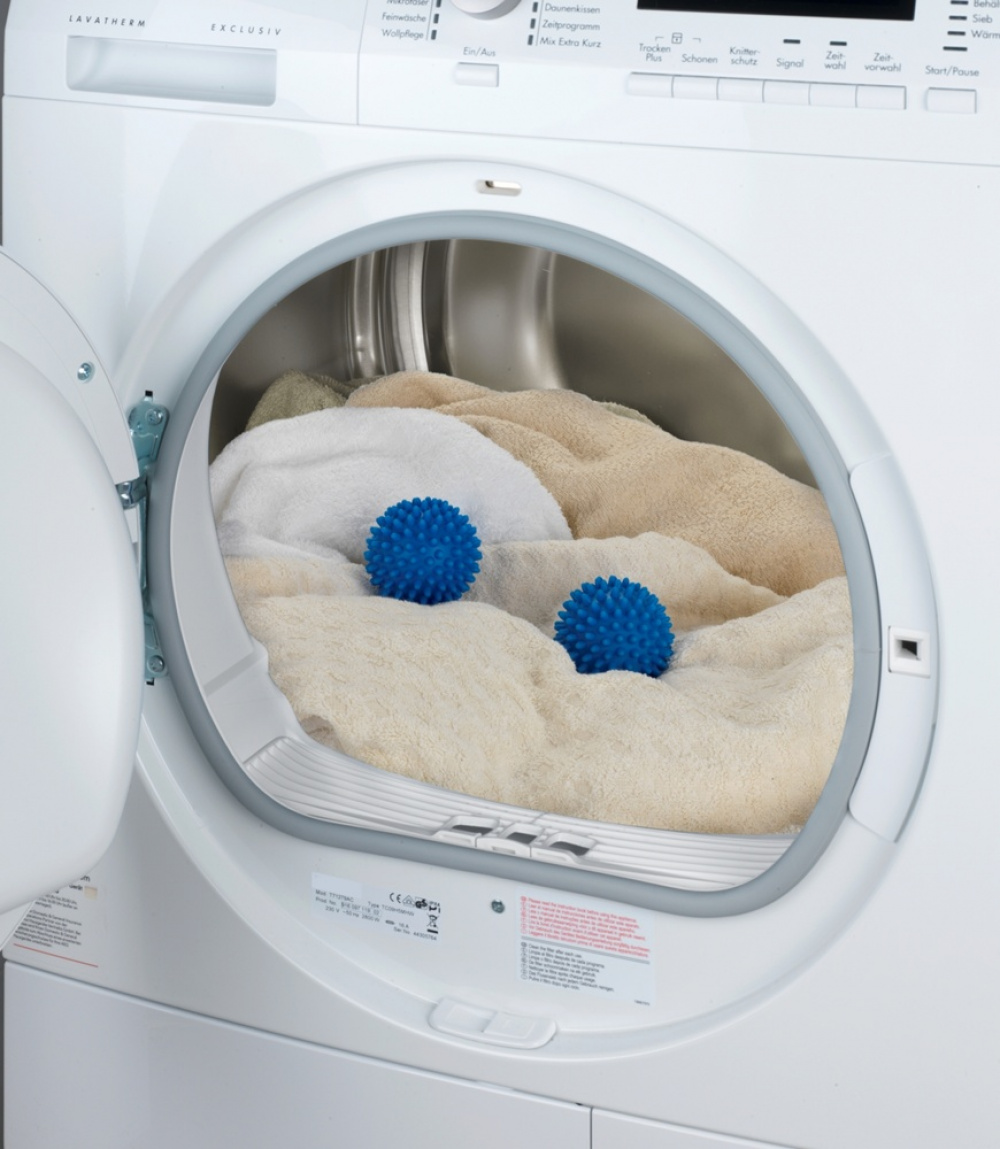 Drying balls for the dryer, Set of 2, SFERE PER ASCIUGATRICE, Ø 7 cm, Blue in the group Storage / Laundry and care at SmartaSaker.se (42972)