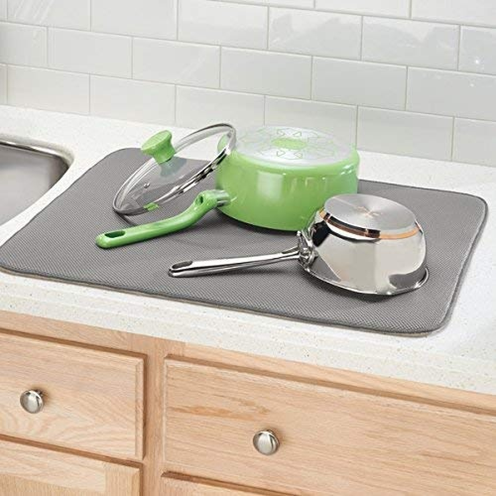 Thin quick-drying dish mat, iDRY XL, 61 x 46 cm, Grey in the group Storage / Kitchen storage / Dish racks and sink accessories at SmartaSaker.se (42973)