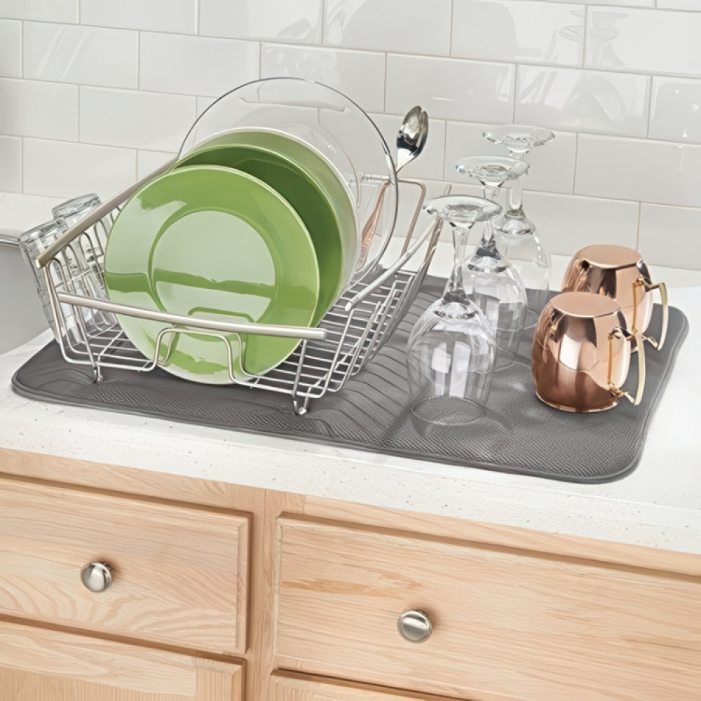 Thin quick-drying dish mat, iDRY XL, 61 x 46 cm, Grey in the group Storage / Kitchen storage / Dish racks and sink accessories at SmartaSaker.se (42973)