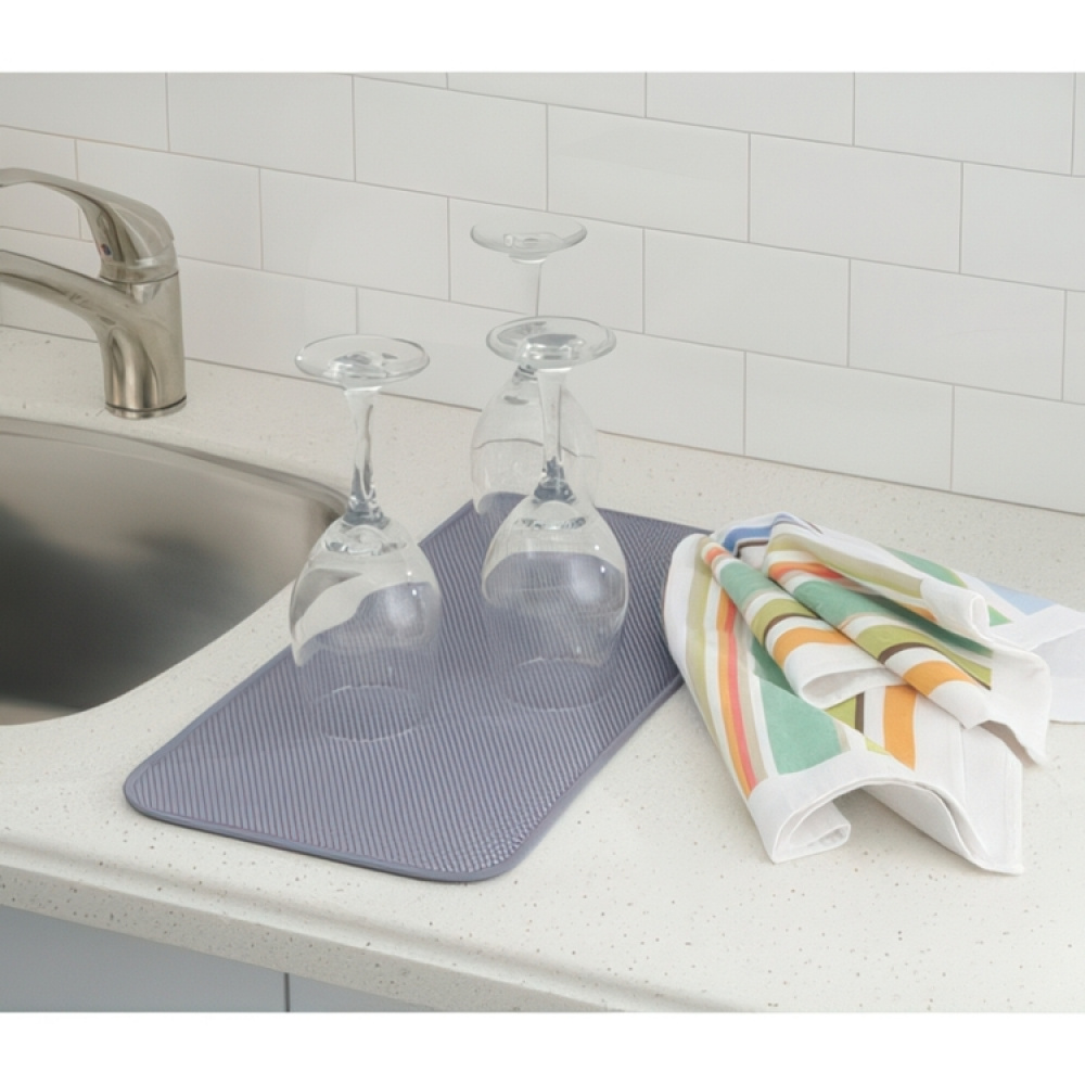 Drying Mat, in Microfiber, iDRY MINI, 23 x 46 cm, Grey in the group Storage / Kitchen storage / Dish racks and sink accessories at SmartaSaker.se (42974)