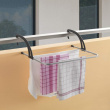 Drying rack, FAVONIO, 51 x 38 x H 17 cm, Silver / Black