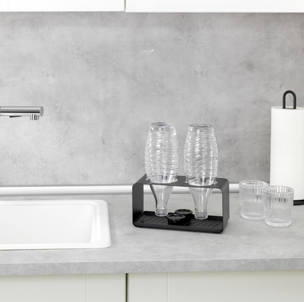 Bottle Drying Stand, WAVE, Black in the group Storage / Kitchen storage / Dish racks and sink accessories at SmartaSaker.se (42988)
