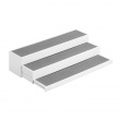 Mini-shelf with 3 extendable shelves, STEPS, white / grey Mini-shelf with 3 extendable shelves, STEPS, white / grey